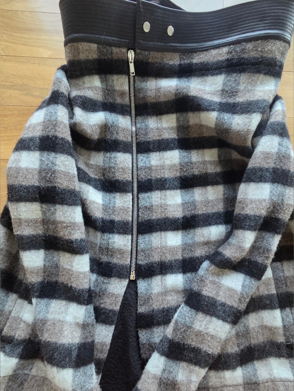 Rick Owens Exploder Check Drape Wool Jacket - Picture 10 of 13